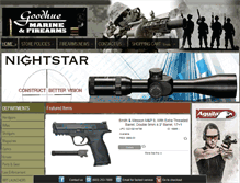 Tablet Screenshot of goodhuemarineandfirearms.com